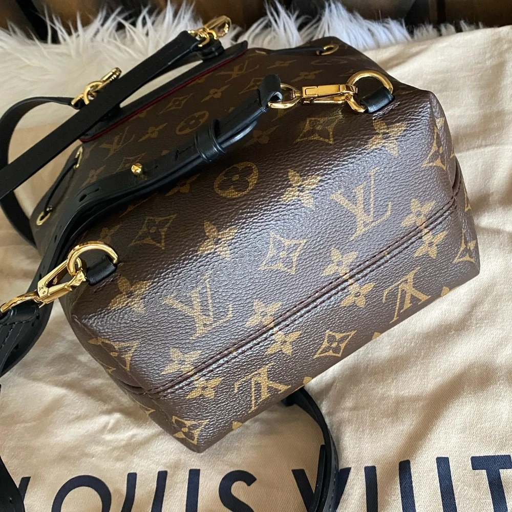 TRADED💝Louis Vuitton Montsouris Backpack BB monogram black noir purse - Picture 7 of 12